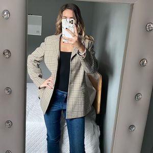 Evan Picone Suit Jacket Blazer trendy Plaid
